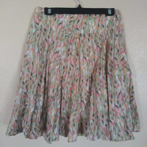Hanna & Gracie Colorful Leaf Skirt Women's Petite Medium